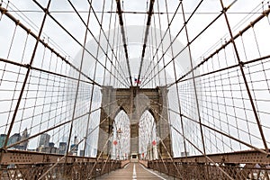 Brooklyn Bridge, nobody, New York City USA