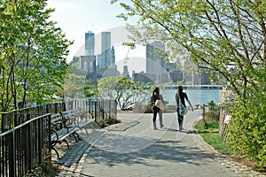 Brooklyn Bridge Park Waterfront New York City USA