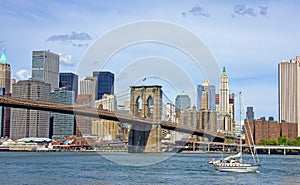 Brooklyn Bridge and Sailboat