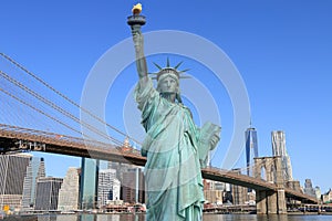 Brooklyn Bridge and The Statue of Liberty