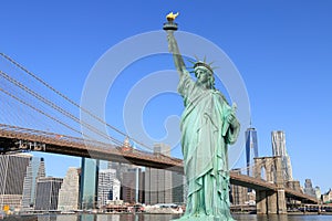 Brooklyn Bridge and The Statue of Liberty