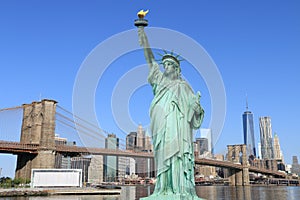 Brooklyn Bridge and The Statue of Liberty