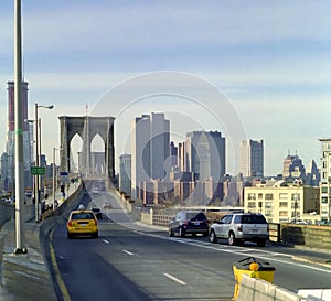 Brooklyn Bridge Traffic, New York USA