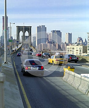 Brooklyn Bridge Traffic, New York USA
