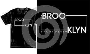 Brooklyn city urban street t shirt design graphic vector