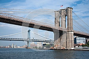 Brooklyn and Manhattan bridge view