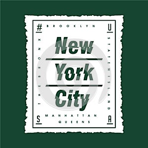 Brooklyn, new york city text typography graphic vector