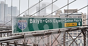 Brooklyn Queens Expressway Sign