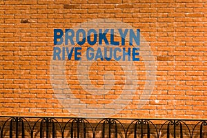 Brooklyn Rive Gauche sign at Printemps, Paris.