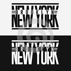 Brooklyn Sport wear typography emblem, t-shirt stamp graphics