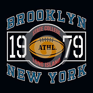 Brooklyn State College T-shirt Typography Graphics