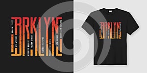 Brooklyn stylish t-shirt and apparel design, typography, print,