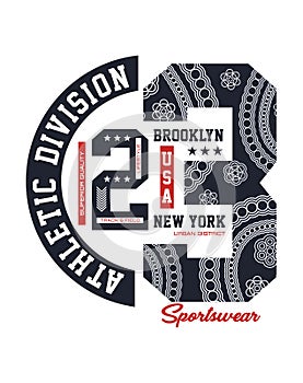 Brooklyn USATypography Design, T-shirt Vector imaga photo