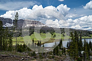 Brooks Lake, at the base of the Pinnacle Buttes northeast of Jackson Hole