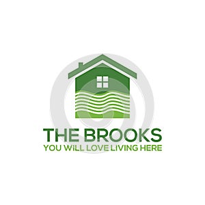 The Brooks logo design template home