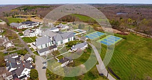 Brooks School aerial view, North Andover, Massachusetts, USA