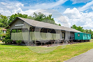 Brooksville 1885 Train Depot historical site - Brooksville, Florida, USA