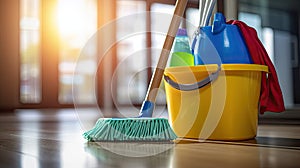 broom housecleaning equipment photo
