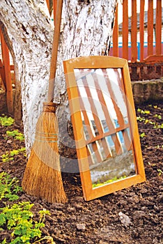 Broom and mirror