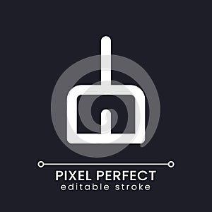 Broom pixel perfect white linear ui icon for dark theme