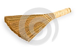 Broom straw on white background