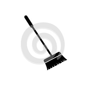 Broom vector icon isolated on white background