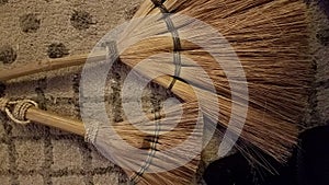 Brooms and carpet at a possum saviors house