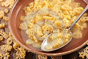 Broth with christmas pasta