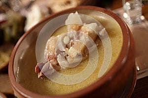 Broth with meat for Khash