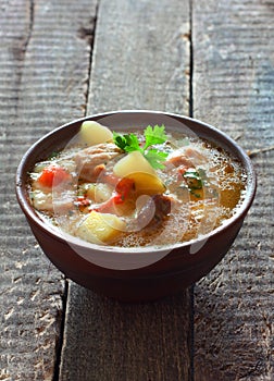 Broth with vegetables