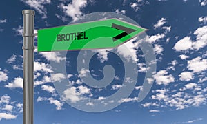 Brothel traffic sign