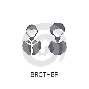 brother icon. Trendy brother logo concept on white background fr