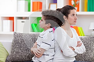 Brother and sister arguing