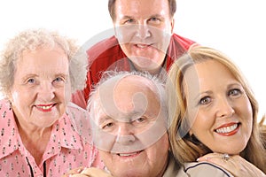 Brother & sister with elderly parents