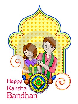 Brother sister in Raksha Bandhan