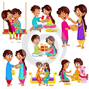 Brother and Sister in Raksha Bandhan