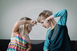 Brother and sister rivalry, dispute, anger, disagreement