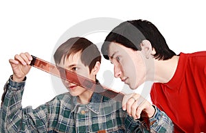 Brothers examine negatives