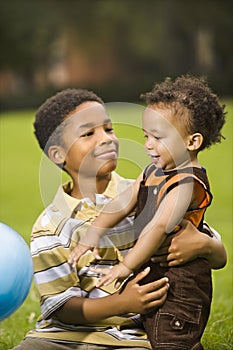 Brothers playing