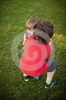 Brothers playing together