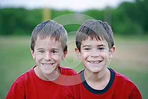 Brothers Smiling