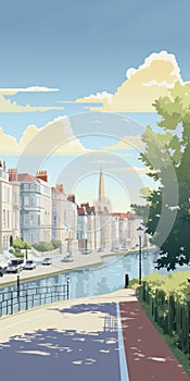 Broughton London Art Print By Joanne Thomas - Classical Landscapes Inspired By Suffolk Coast Views photo