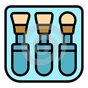 Brow face kit icon vector flat