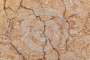 Brown adobe clay wall texture background.