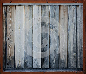 Brown aged wood with frame