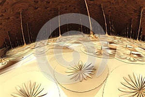 Brown alien structure fracta photo