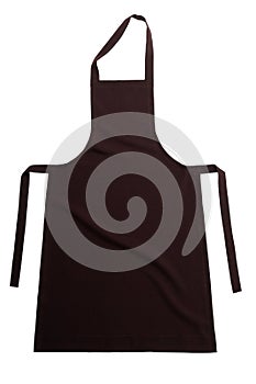 Brown apron isolated on white photo
