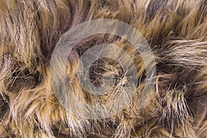 Brown artificial fur texture