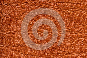 Brown artificial or synthetic leather background with neat texture and copy space