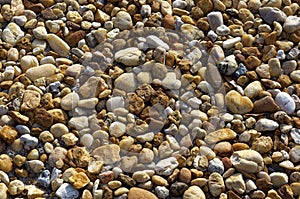 Brown assorted river stone background